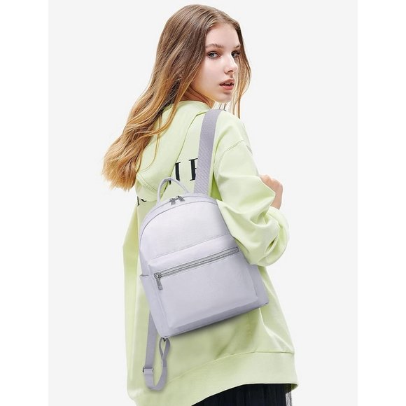 Women Grey Polyester Light Weight Small Waterproof Mini Backpack main image 4